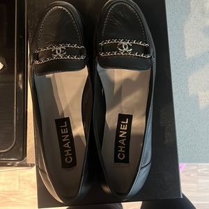 Chanel black loafers